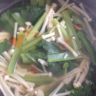 小松菜とえのきのスープ